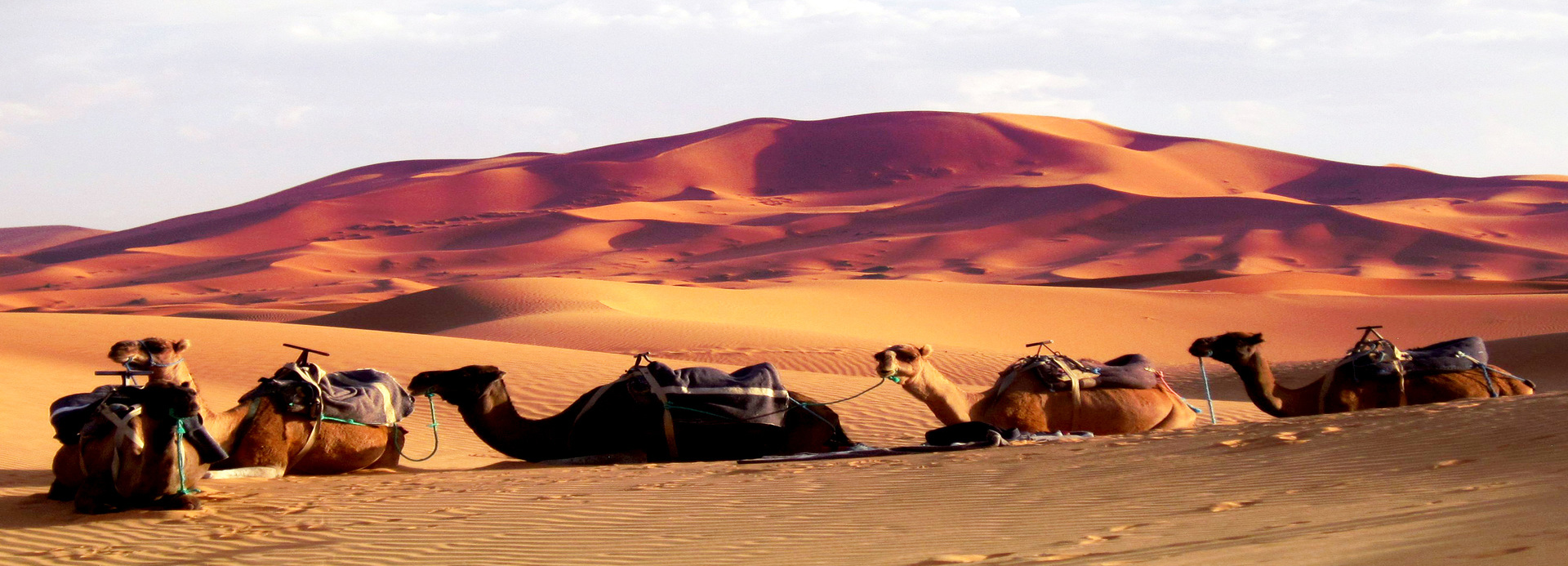 Erg Chebbi dunes near Merzouga at the end of the 3 day Fes to Merzouga desert tour